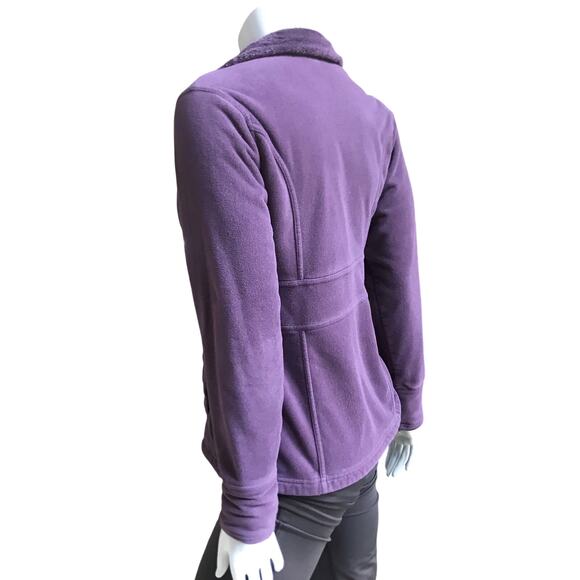 Eddie Bauer Fleece Full Zip Purple Jacket with Pockets Women's Size Small - Picture 3 of 6